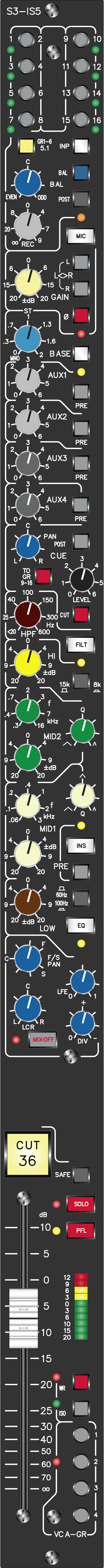 Stereo Input Module IS5 Top Plate