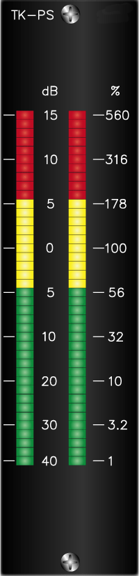 Peak Meter Stereo TK-PS Top Plate